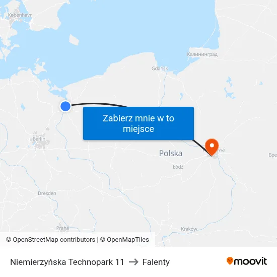 Niemierzyńska Technopark 11 to Falenty map
