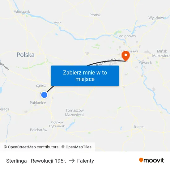 Sterlinga - Rewolucji 195r. to Falenty map