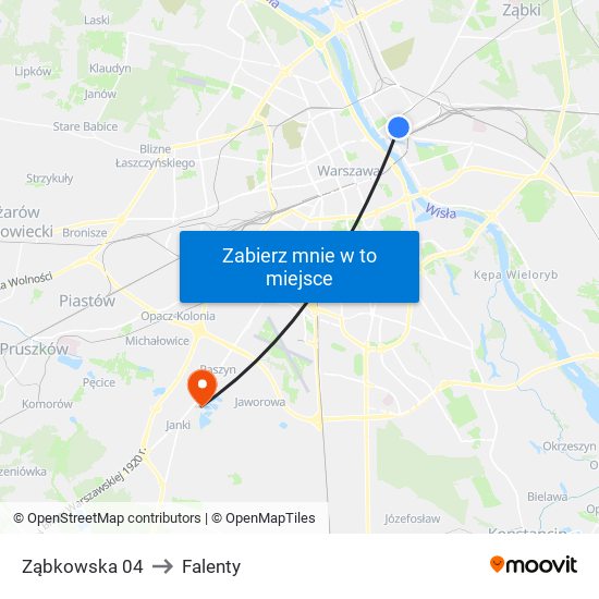 Ząbkowska 04 to Falenty map