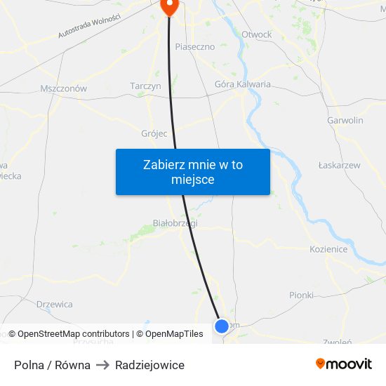 Polna / Równa to Radziejowice map