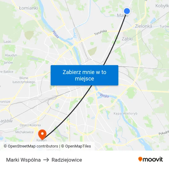 Marki Wspólna to Radziejowice map