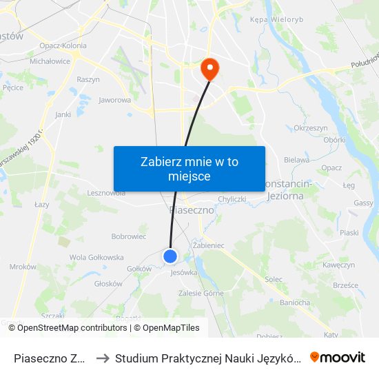 Wólka Kozodawska Zachodnia to Studium Praktycznej Nauki Języków Obcych (SPNJO) SGGW map