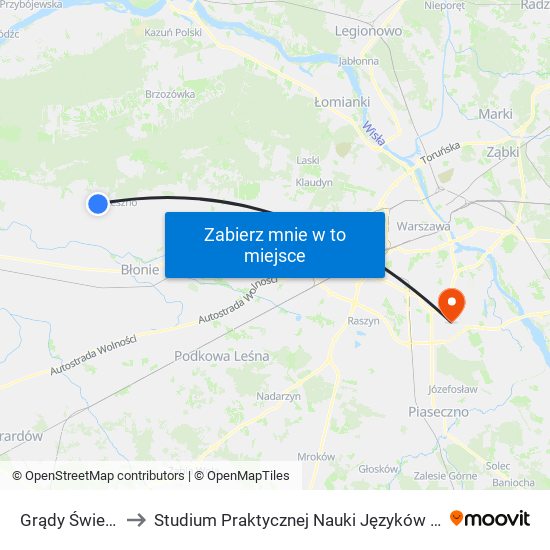 Grądy Świerkowa 02 to Studium Praktycznej Nauki Języków Obcych (SPNJO) SGGW map