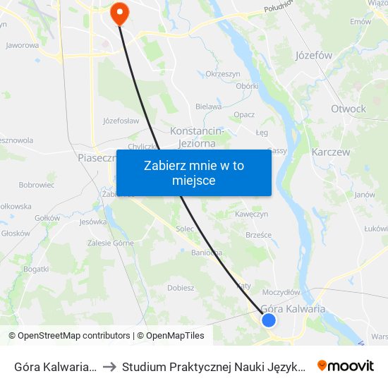 Góra Kalwaria Marianki to Studium Praktycznej Nauki Języków Obcych (SPNJO) SGGW map