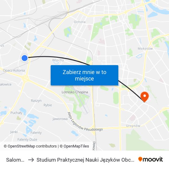 Salomea to Studium Praktycznej Nauki Języków Obcych (SPNJO) SGGW map