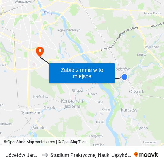 Józefów Jarosławska to Studium Praktycznej Nauki Języków Obcych (SPNJO) SGGW map