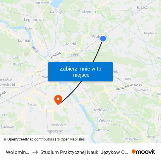 Wołomin Zus to Studium Praktycznej Nauki Języków Obcych (SPNJO) SGGW map