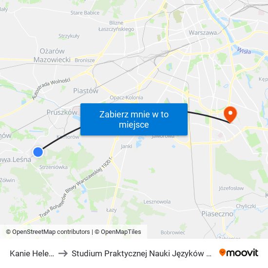 Kanie Helenowskie to Studium Praktycznej Nauki Języków Obcych (SPNJO) SGGW map