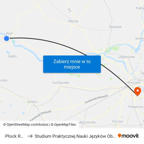 Płock Radziwie to Studium Praktycznej Nauki Języków Obcych (SPNJO) SGGW map