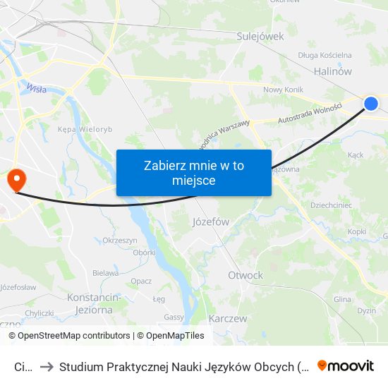 Cisie to Studium Praktycznej Nauki Języków Obcych (SPNJO) SGGW map