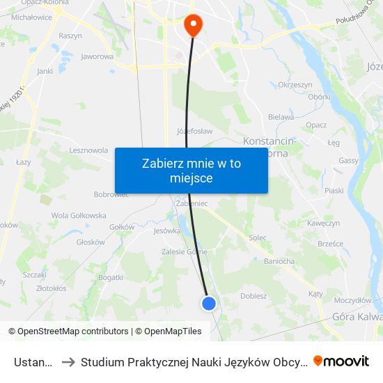 Ustanówek to Studium Praktycznej Nauki Języków Obcych (SPNJO) SGGW map