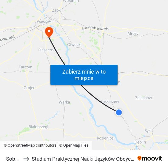 Sobolew to Studium Praktycznej Nauki Języków Obcych (SPNJO) SGGW map