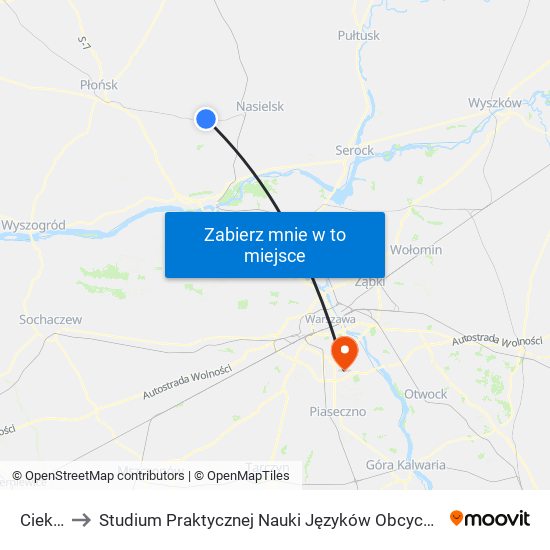 Cieksyn to Studium Praktycznej Nauki Języków Obcych (SPNJO) SGGW map