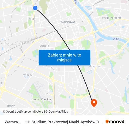 Warszawa Koło to Studium Praktycznej Nauki Języków Obcych (SPNJO) SGGW map