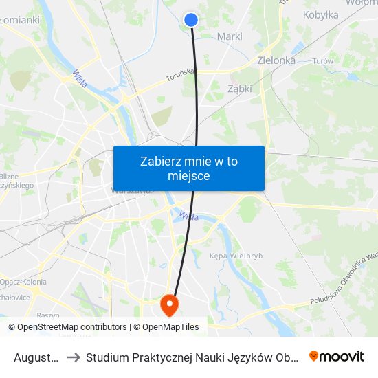 Augustów 02 to Studium Praktycznej Nauki Języków Obcych (SPNJO) SGGW map