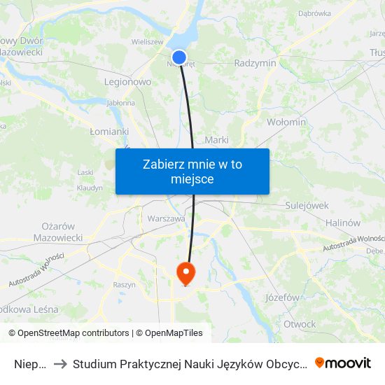 Nieporęt to Studium Praktycznej Nauki Języków Obcych (SPNJO) SGGW map