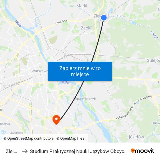 Zielonka to Studium Praktycznej Nauki Języków Obcych (SPNJO) SGGW map