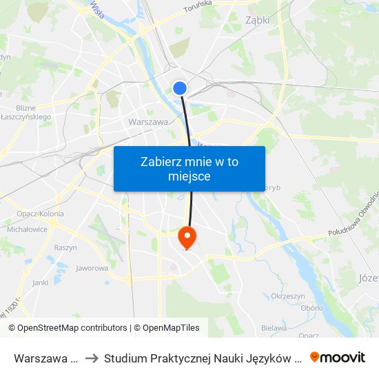 Warszawa Wileńska to Studium Praktycznej Nauki Języków Obcych (SPNJO) SGGW map