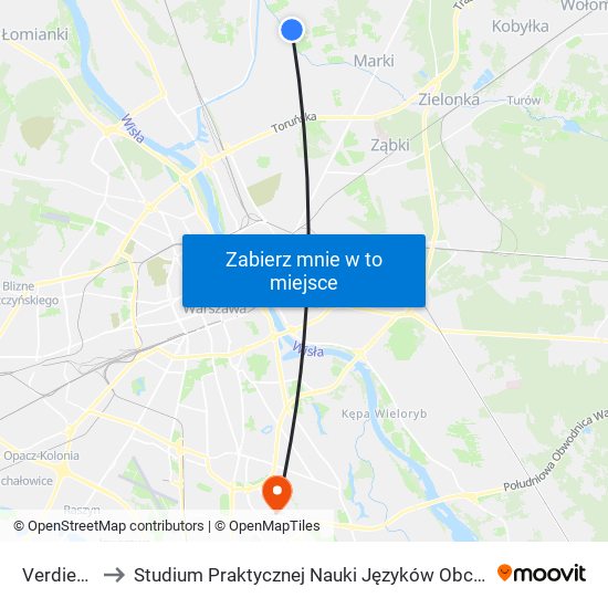 Verdiego to Studium Praktycznej Nauki Języków Obcych (SPNJO) SGGW map