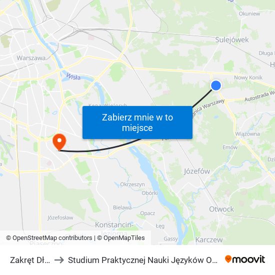 Zakręt Długa 01 to Studium Praktycznej Nauki Języków Obcych (SPNJO) SGGW map