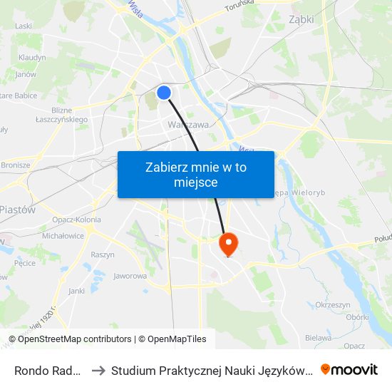 Rondo Radosława 06 to Studium Praktycznej Nauki Języków Obcych (SPNJO) SGGW map