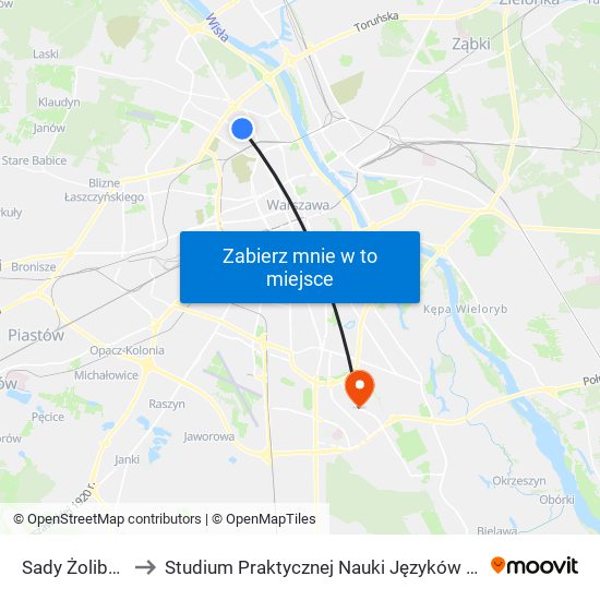 Sady Żoliborskie 03 to Studium Praktycznej Nauki Języków Obcych (SPNJO) SGGW map