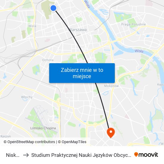 Niska 03 to Studium Praktycznej Nauki Języków Obcych (SPNJO) SGGW map