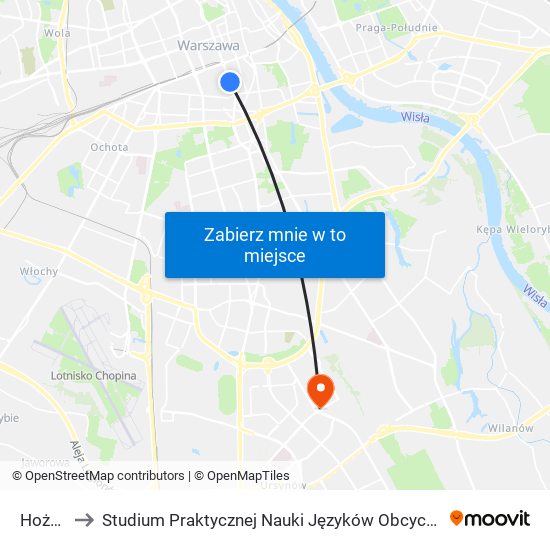 Hoża 04 to Studium Praktycznej Nauki Języków Obcych (SPNJO) SGGW map