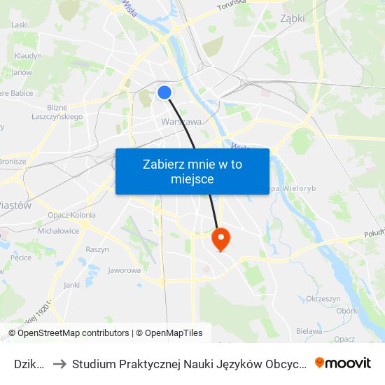 Dzika 03 to Studium Praktycznej Nauki Języków Obcych (SPNJO) SGGW map