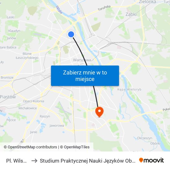 Pl. Wilsona 12 to Studium Praktycznej Nauki Języków Obcych (SPNJO) SGGW map