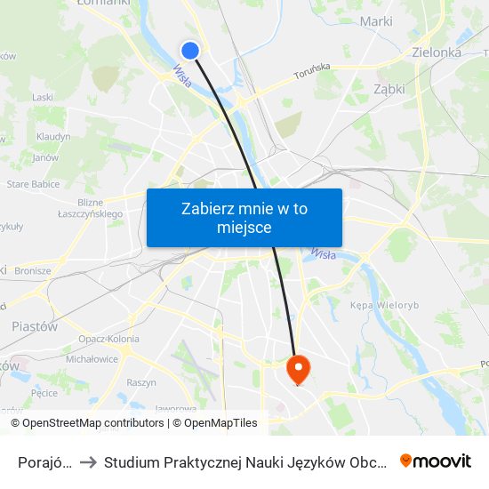 Porajów 02 to Studium Praktycznej Nauki Języków Obcych (SPNJO) SGGW map