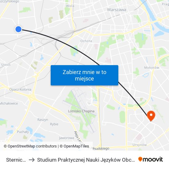 Sternicza 01 to Studium Praktycznej Nauki Języków Obcych (SPNJO) SGGW map