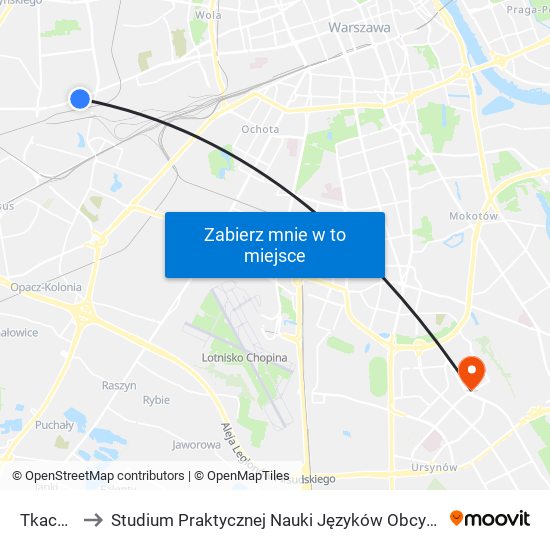 Tkaczy to Studium Praktycznej Nauki Języków Obcych (SPNJO) SGGW map