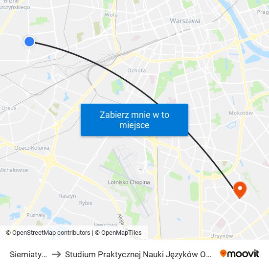 Siemiatycka to Studium Praktycznej Nauki Języków Obcych (SPNJO) SGGW map