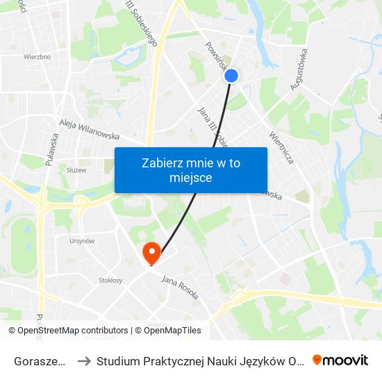 Goraszewska to Studium Praktycznej Nauki Języków Obcych (SPNJO) SGGW map