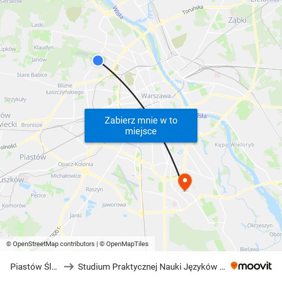 Piastów Śląskich 01 to Studium Praktycznej Nauki Języków Obcych (SPNJO) SGGW map