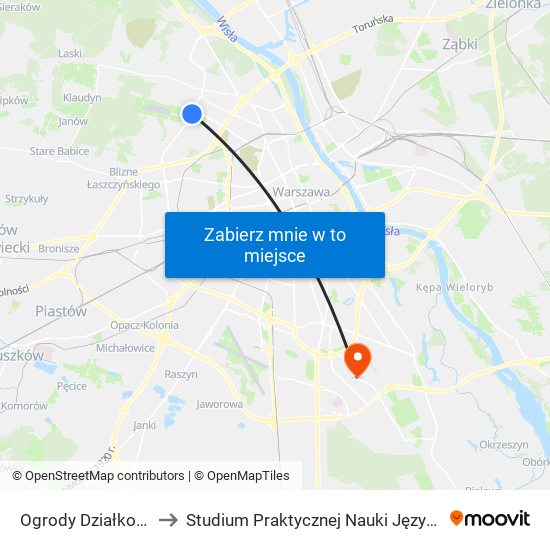 Ogrody Działkowe Bemowo 02 to Studium Praktycznej Nauki Języków Obcych (SPNJO) SGGW map