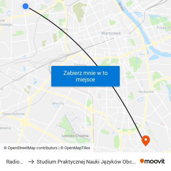 Radiowa to Studium Praktycznej Nauki Języków Obcych (SPNJO) SGGW map