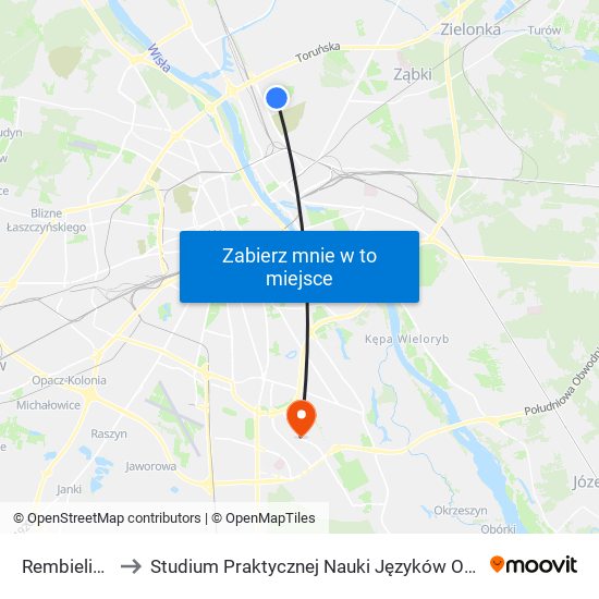 Rembielińska to Studium Praktycznej Nauki Języków Obcych (SPNJO) SGGW map