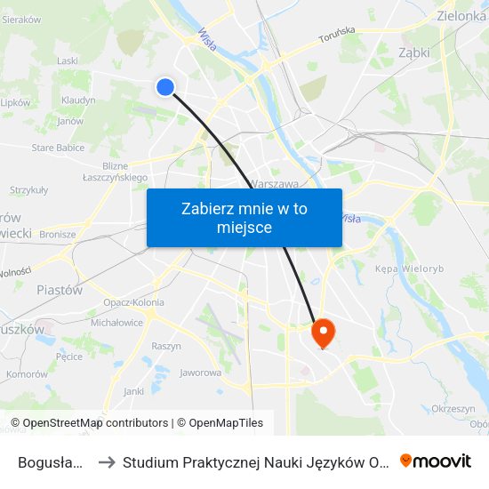 Bogusławskiego to Studium Praktycznej Nauki Języków Obcych (SPNJO) SGGW map