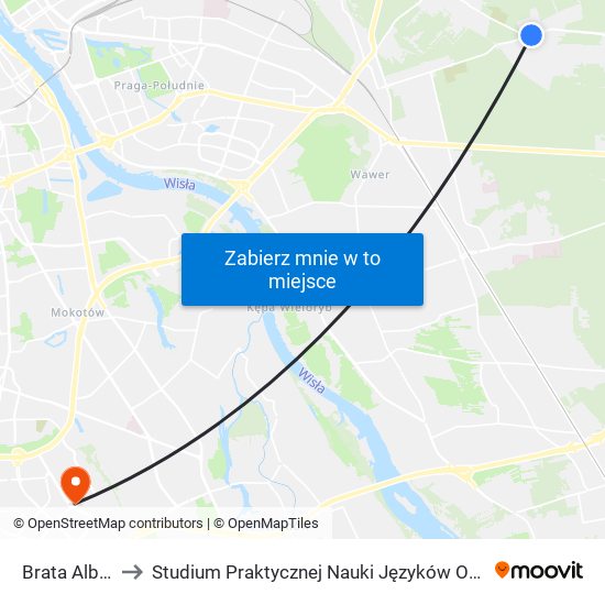 Brata Alberta 01 to Studium Praktycznej Nauki Języków Obcych (SPNJO) SGGW map