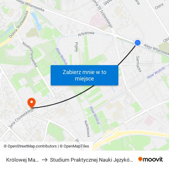 Królowej Marysieńki 02 to Studium Praktycznej Nauki Języków Obcych (SPNJO) SGGW map