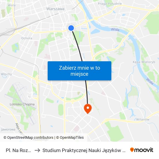 Pl. Na Rozdrożu to Studium Praktycznej Nauki Języków Obcych (SPNJO) SGGW map