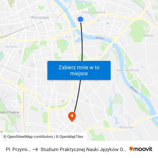 Pl. Przymierza 02 to Studium Praktycznej Nauki Języków Obcych (SPNJO) SGGW map