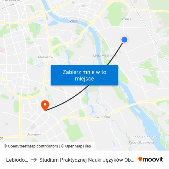 Lebiodowa to Studium Praktycznej Nauki Języków Obcych (SPNJO) SGGW map