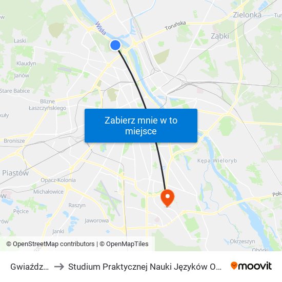 Gwiaździsta 05 to Studium Praktycznej Nauki Języków Obcych (SPNJO) SGGW map