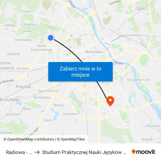 Radiowa - WAT 01 to Studium Praktycznej Nauki Języków Obcych (SPNJO) SGGW map