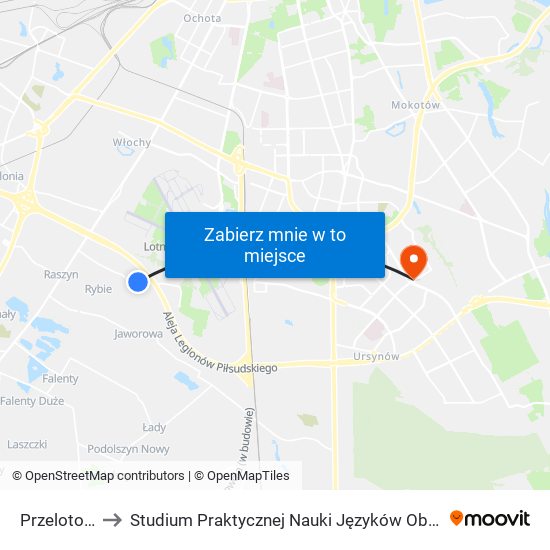 Przelotowa to Studium Praktycznej Nauki Języków Obcych (SPNJO) SGGW map