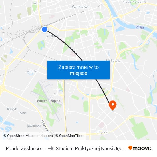 Rondo Zesłańców Syberyjskich 05 to Studium Praktycznej Nauki Języków Obcych (SPNJO) SGGW map