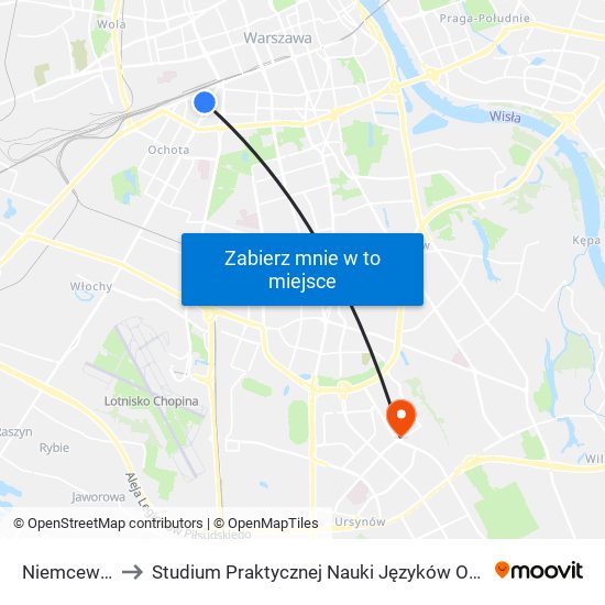 Niemcewicza 01 to Studium Praktycznej Nauki Języków Obcych (SPNJO) SGGW map